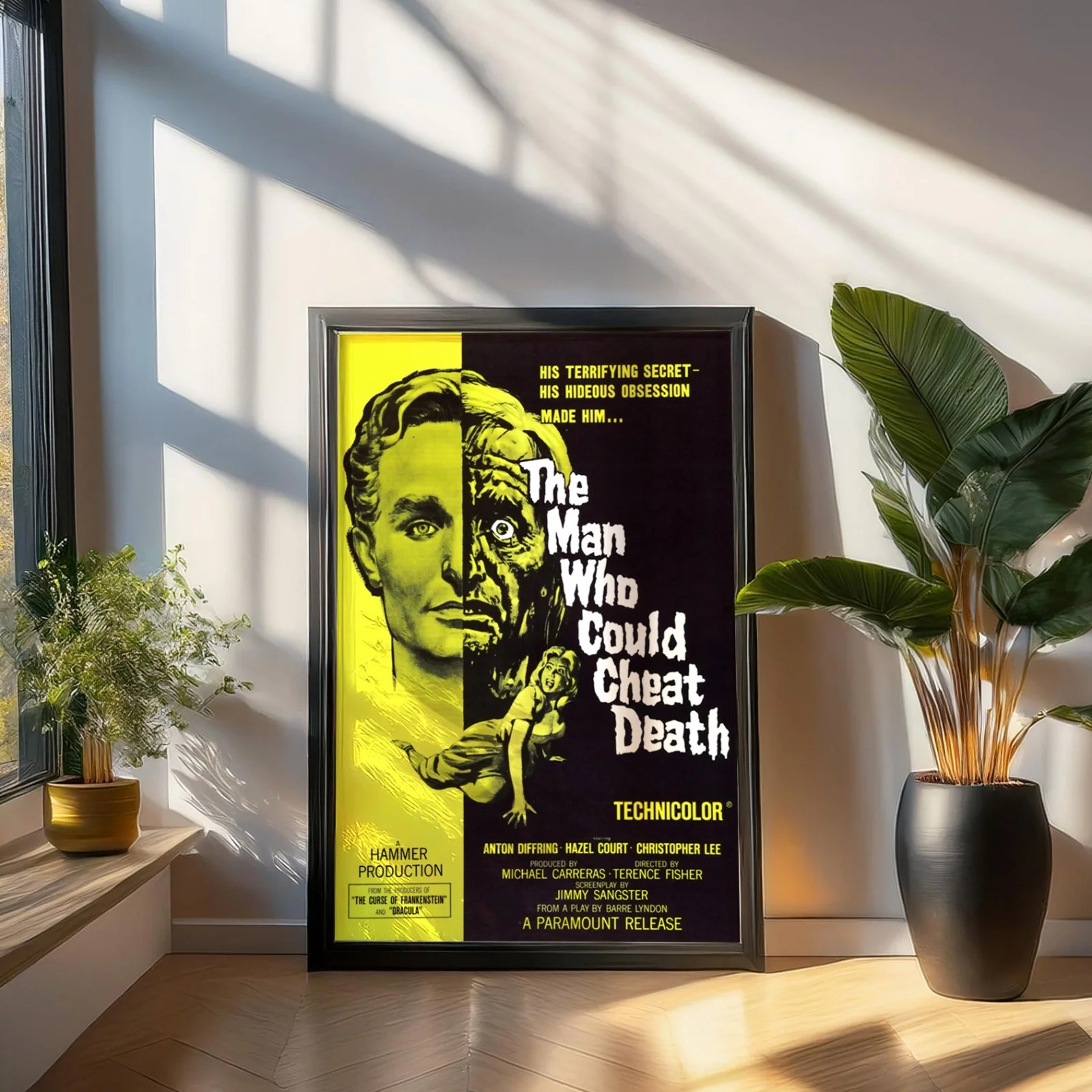 The Man Who Could Cheat Death - 1959 Hammer Restored 27.2" x 41" US One Sheet, изображение 3