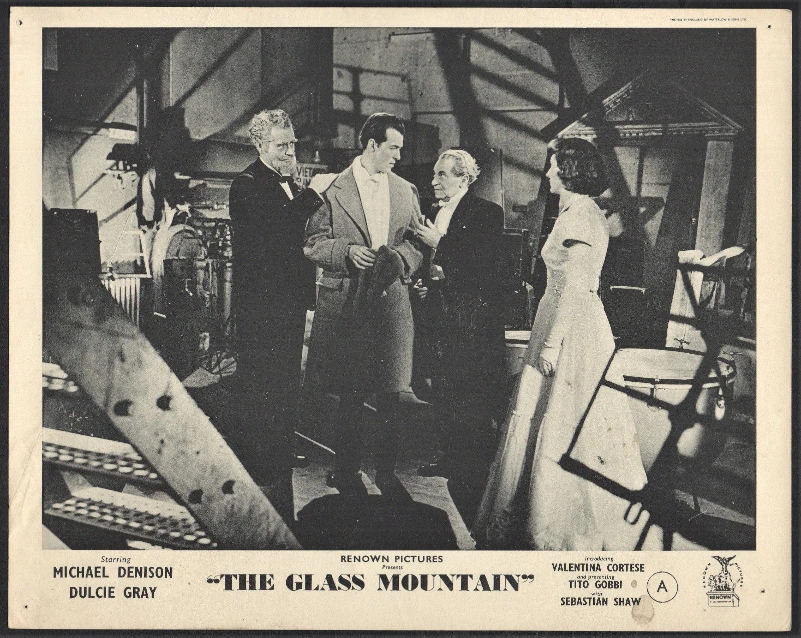GLASS MOUNTAIN 1949 Michael Denison, Valentina Cortese 2 10x8 LOBBY CARDS, image 2