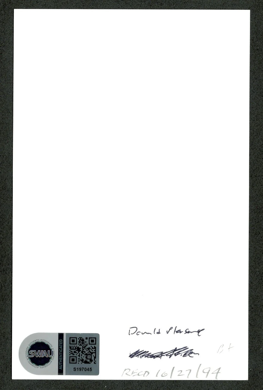 Donald Pleasence Signed Autographed 3.5 x 5.5 Photo SWAU Cert Halloween, изображение 2