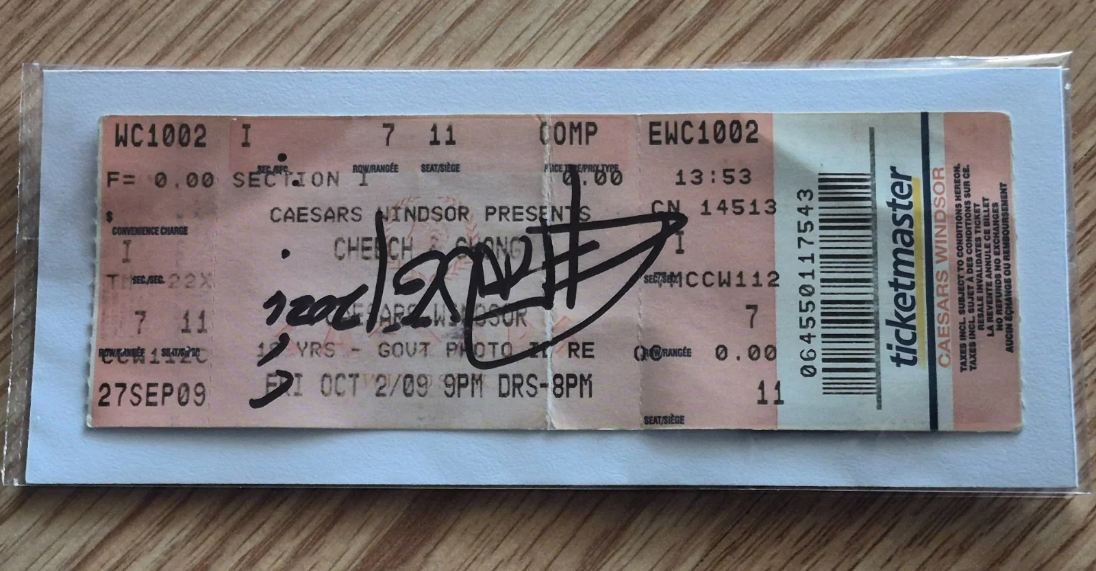 Tommy Chong — TOMMY CHONG Signed Concert Ticket That 70 Show Zootopia Cheech Autographed, image 2
