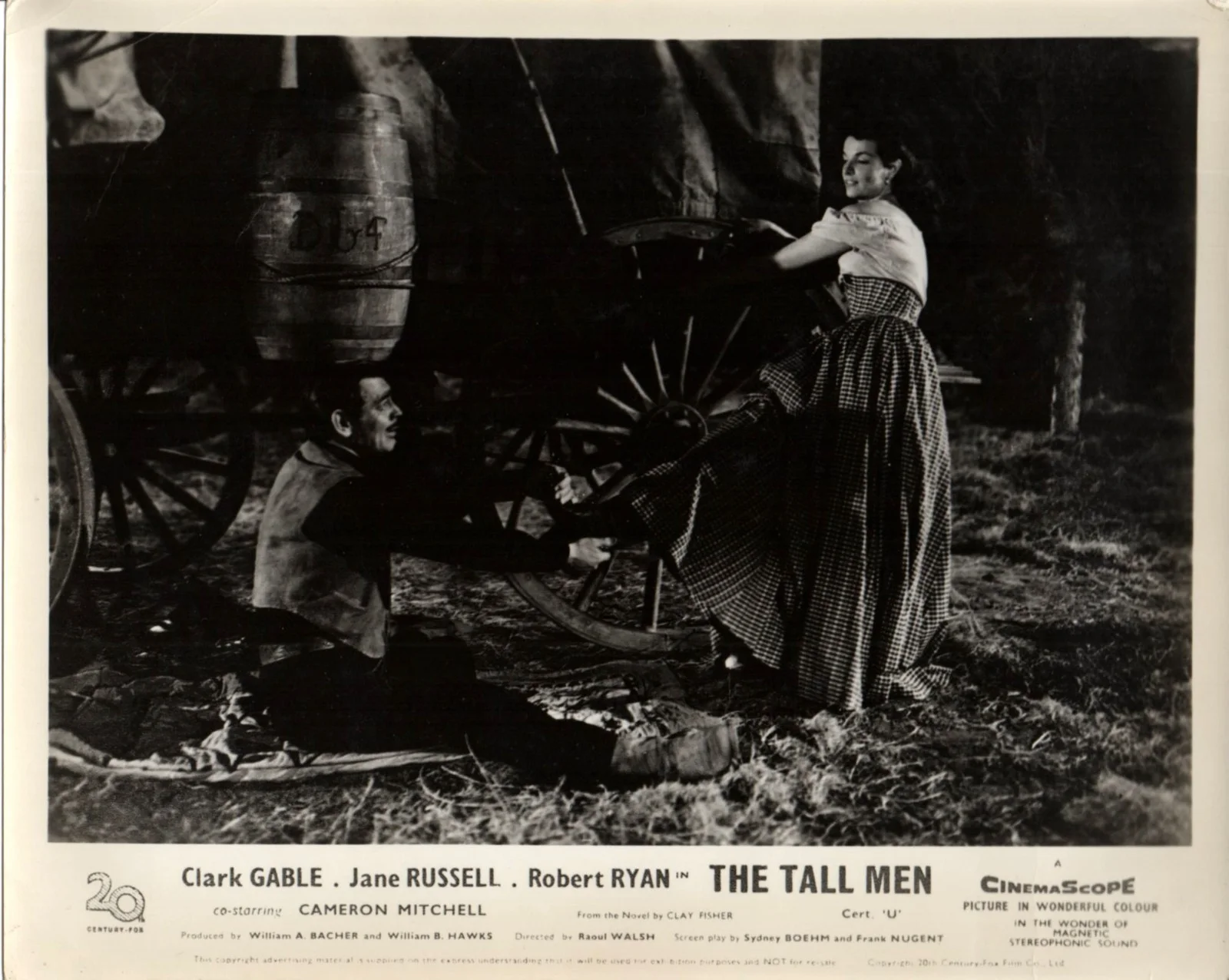 TALL MEN 1955 Clark Gable, Jane Russell, Robert Ryan UK 10x8 LOBBY SET, изображение 2