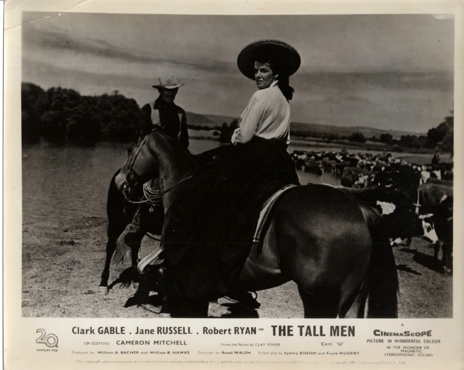 TALL MEN 1955 Clark Gable, Jane Russell, Robert Ryan UK 10x8 LOBBY SET, изображение 5