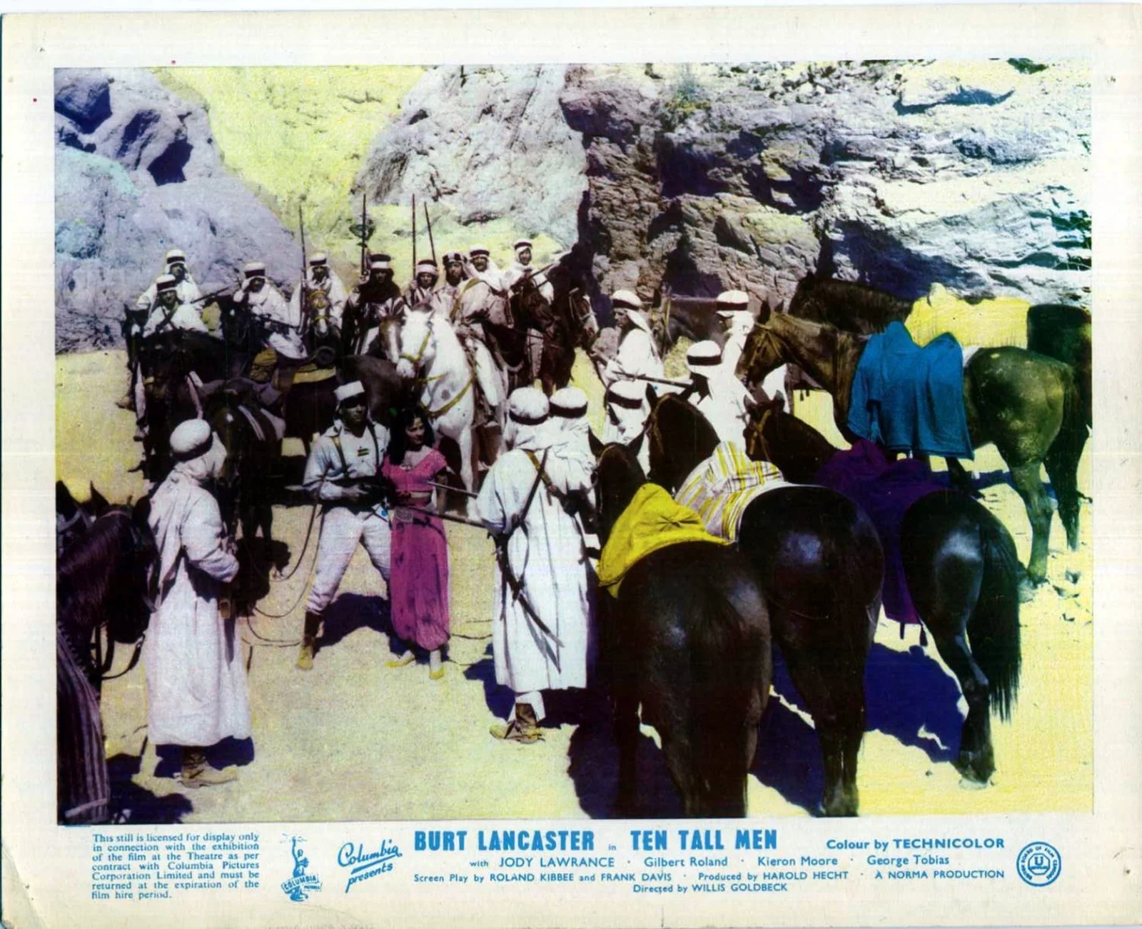 TEN TALL MEN 1951 Burt Lancaster, Jody Lawrance Gilbert Roland UK 10x8 LOBBY SET, изображение 3