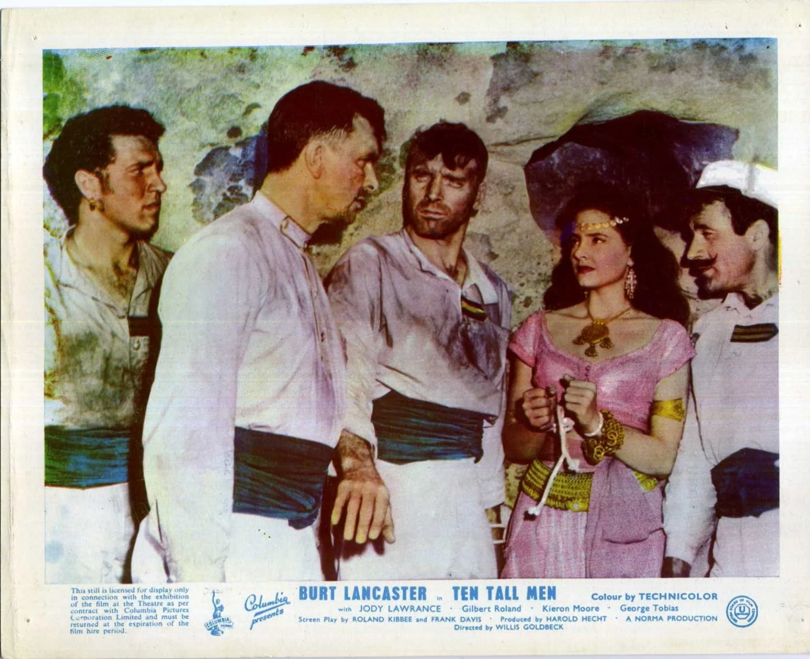 TEN TALL MEN 1951 Burt Lancaster, Jody Lawrance Gilbert Roland UK 10x8 LOBBY SET, изображение 4