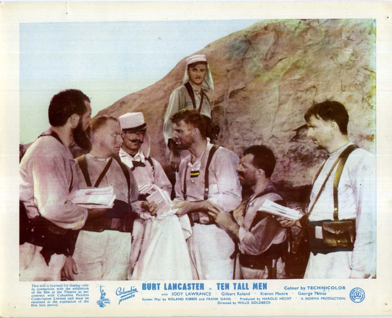 TEN TALL MEN 1951 Burt Lancaster, Jody Lawrance Gilbert Roland UK 10x8 LOBBY SET, изображение 5