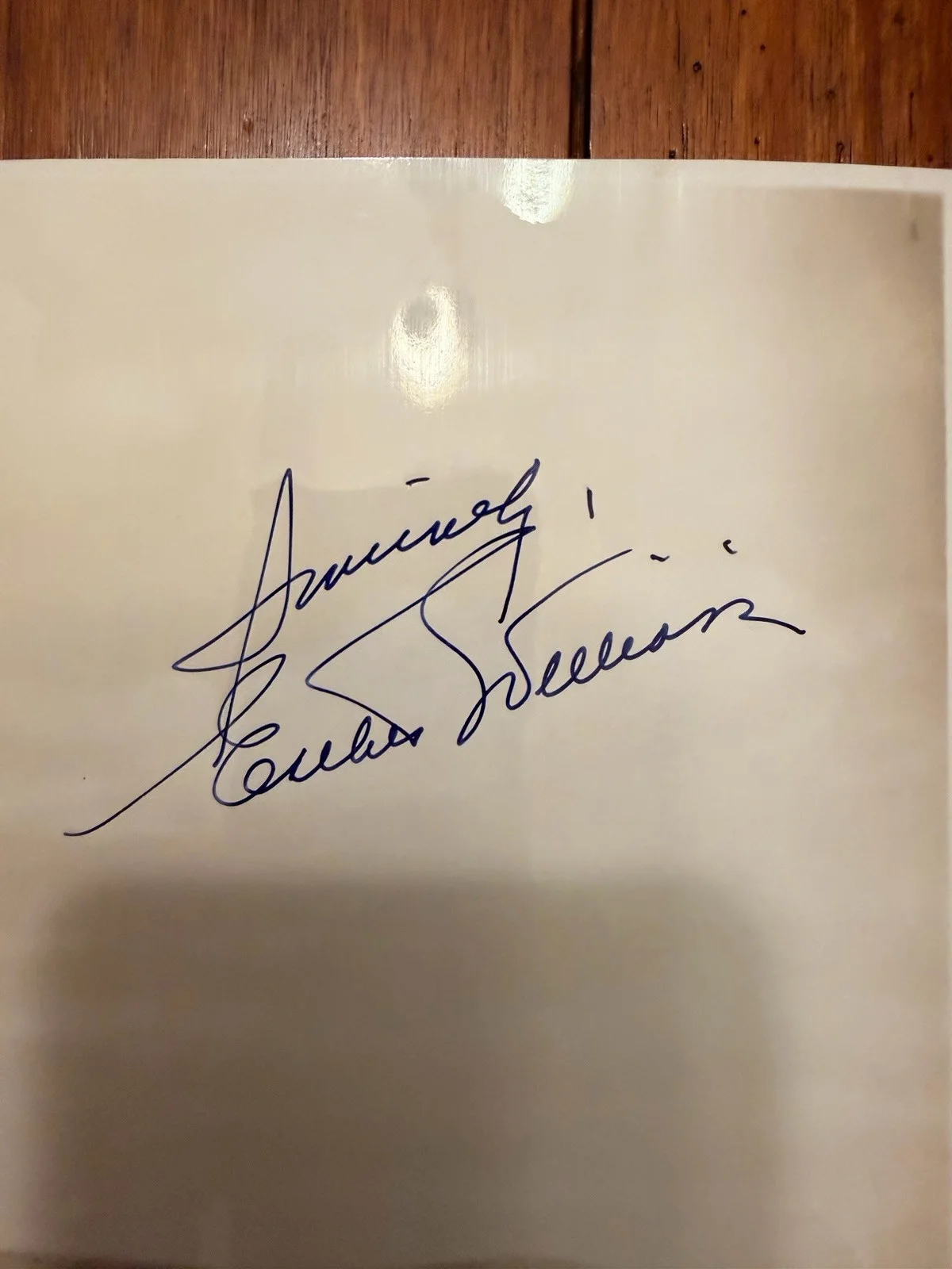 ESTHER WILLIAMS Signed Vintage 8x10 Beach Photo Original Autograph Swimming, image 2