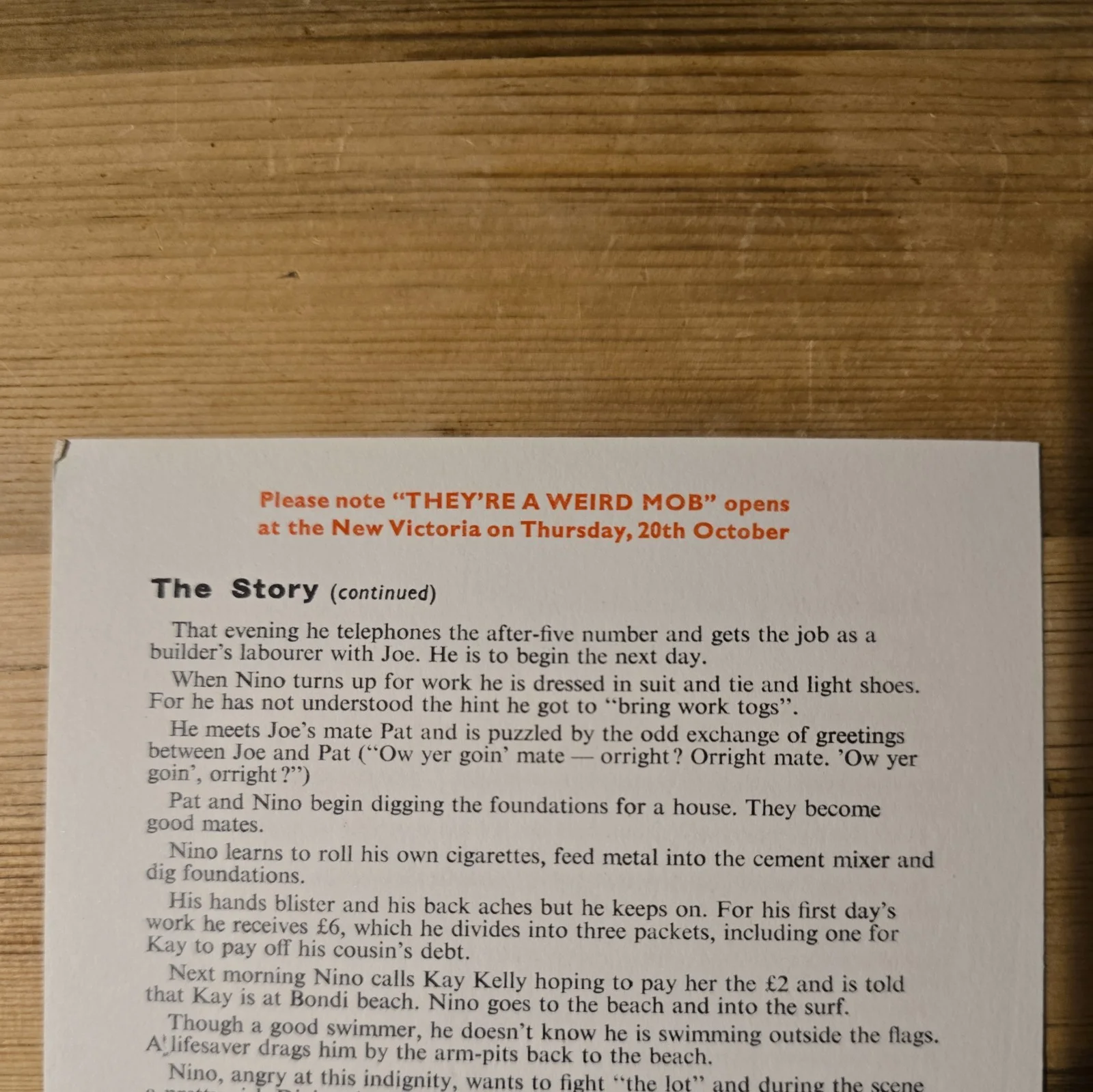 THEY'RE A WEIRD MOB 1966 UK press booklet Michael Powell Walter Chiari, изображение 2