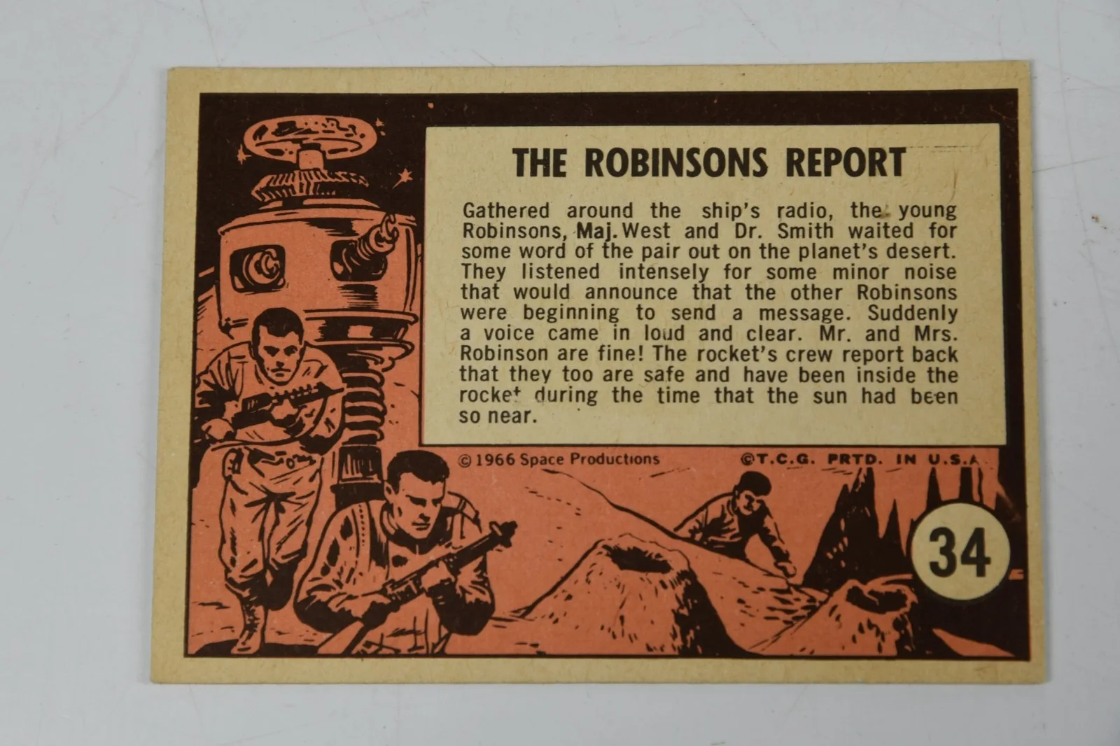 Vintage Lost in Space Autographed Trading Card Robinsons Report 1966, image 2