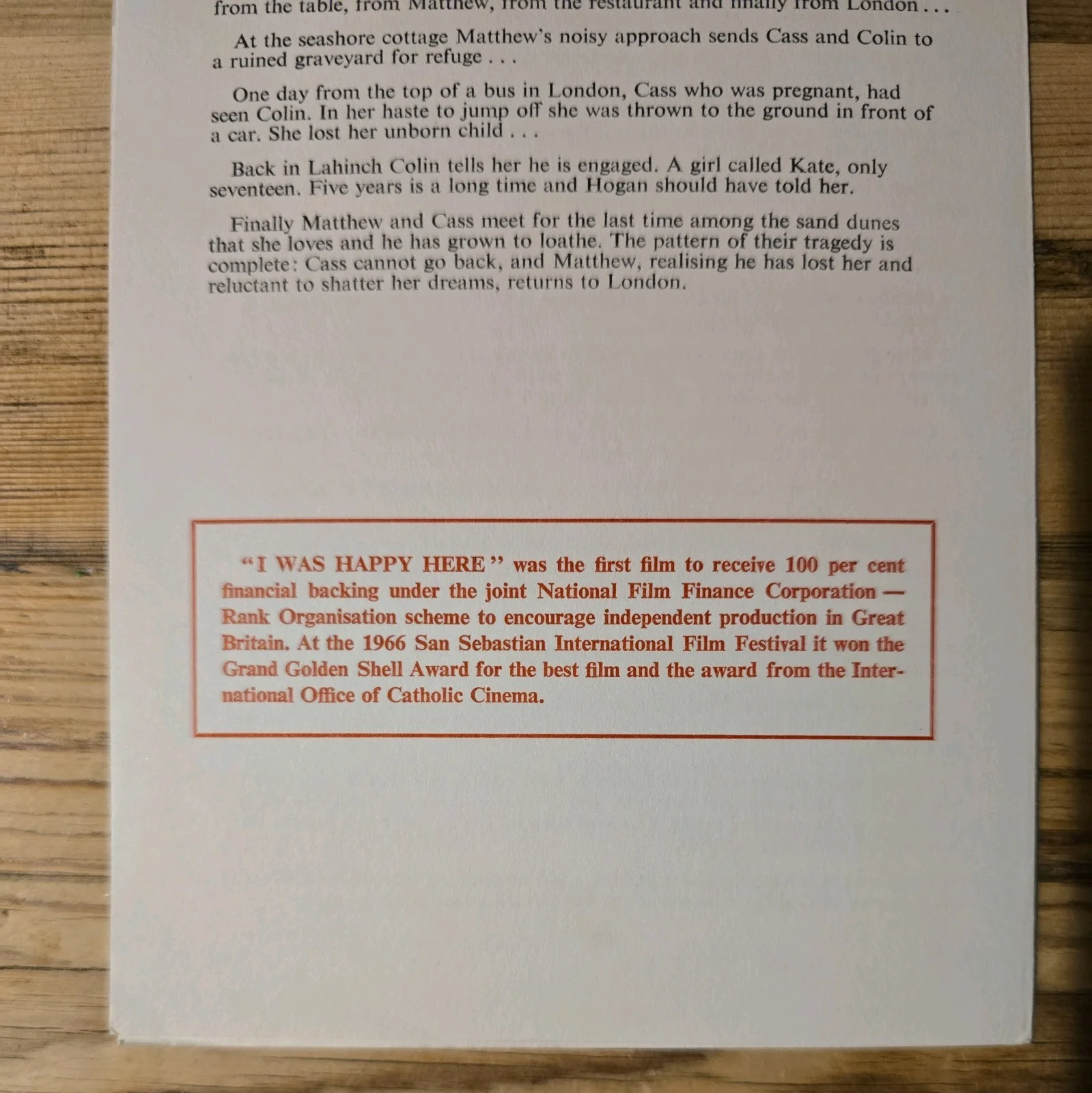 I WAS HAPPY HERE 1966 UK press booklet Sarah Miles Cyril Cusack Desmond Davis, изображение 2