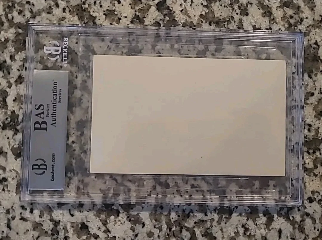 Carroll O'Connor Autographed Index Card Beckett Certified, image 3
