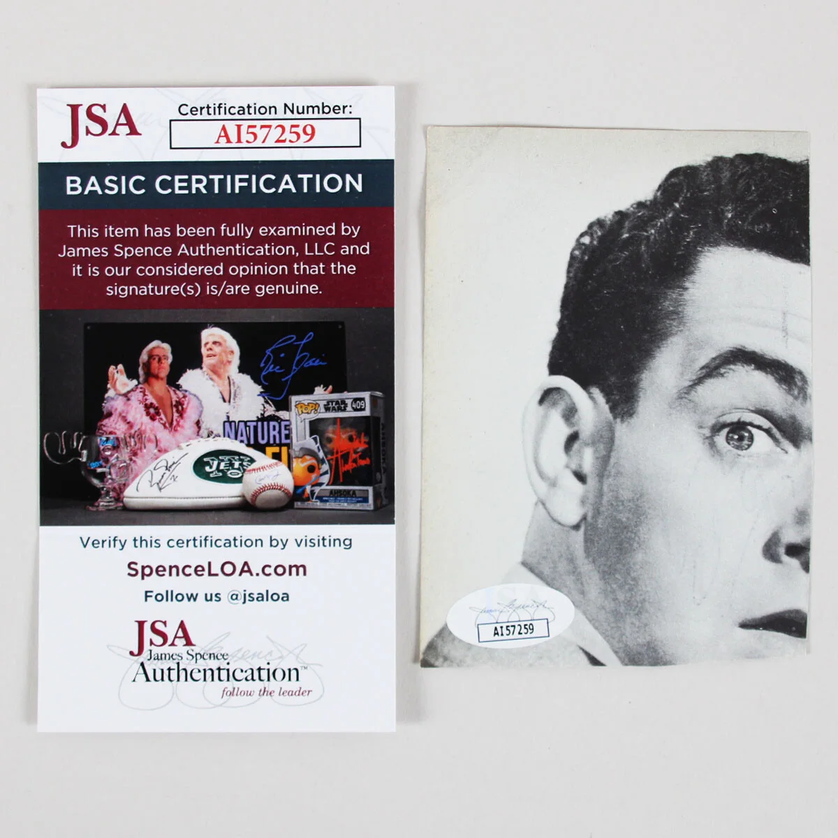 Johnny Carson Signed Photo - COA JSA, image 3