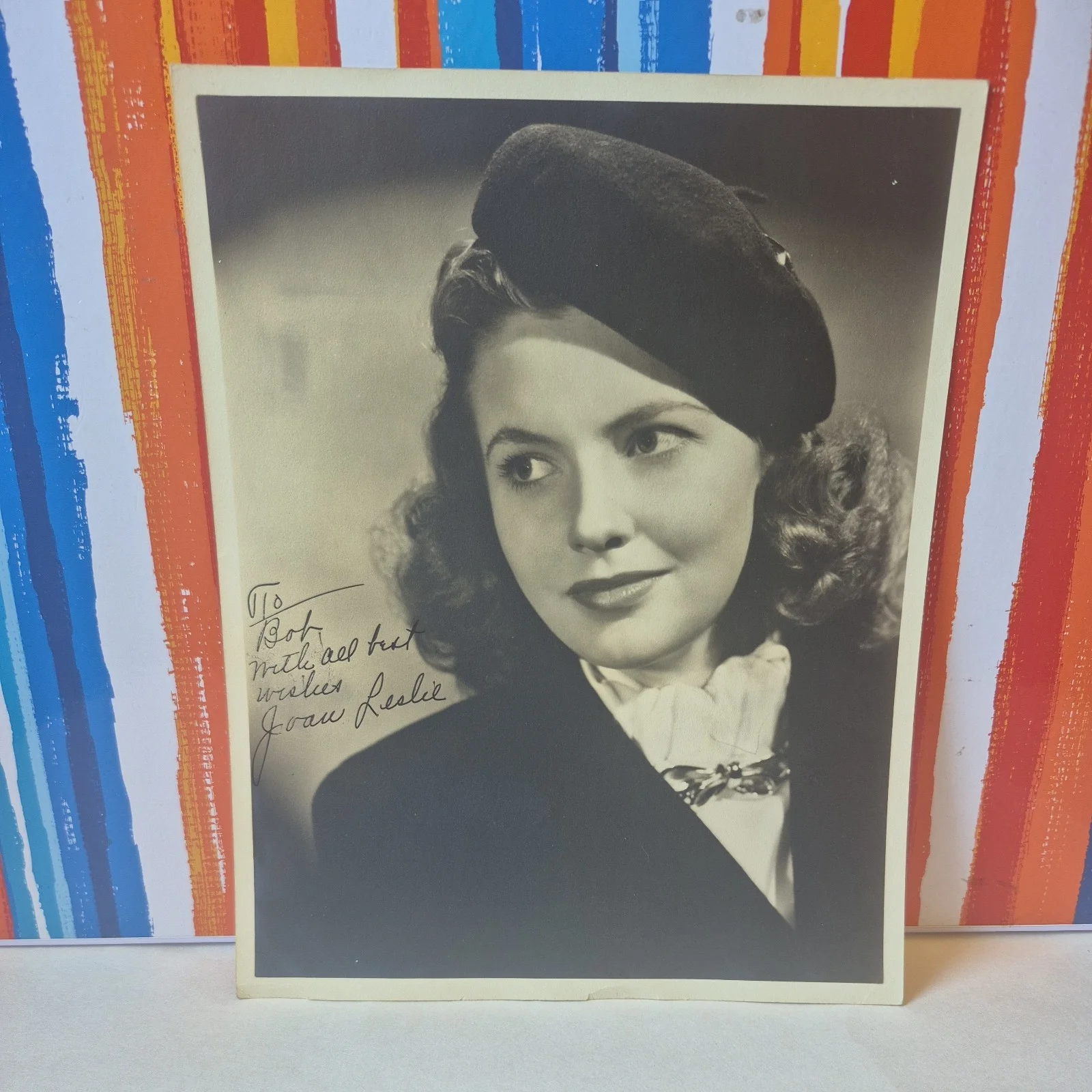 Joan Leslie — Vintage JOAN LESLIE Autographed 8X10 Photo Movie actress personalized Beautiful