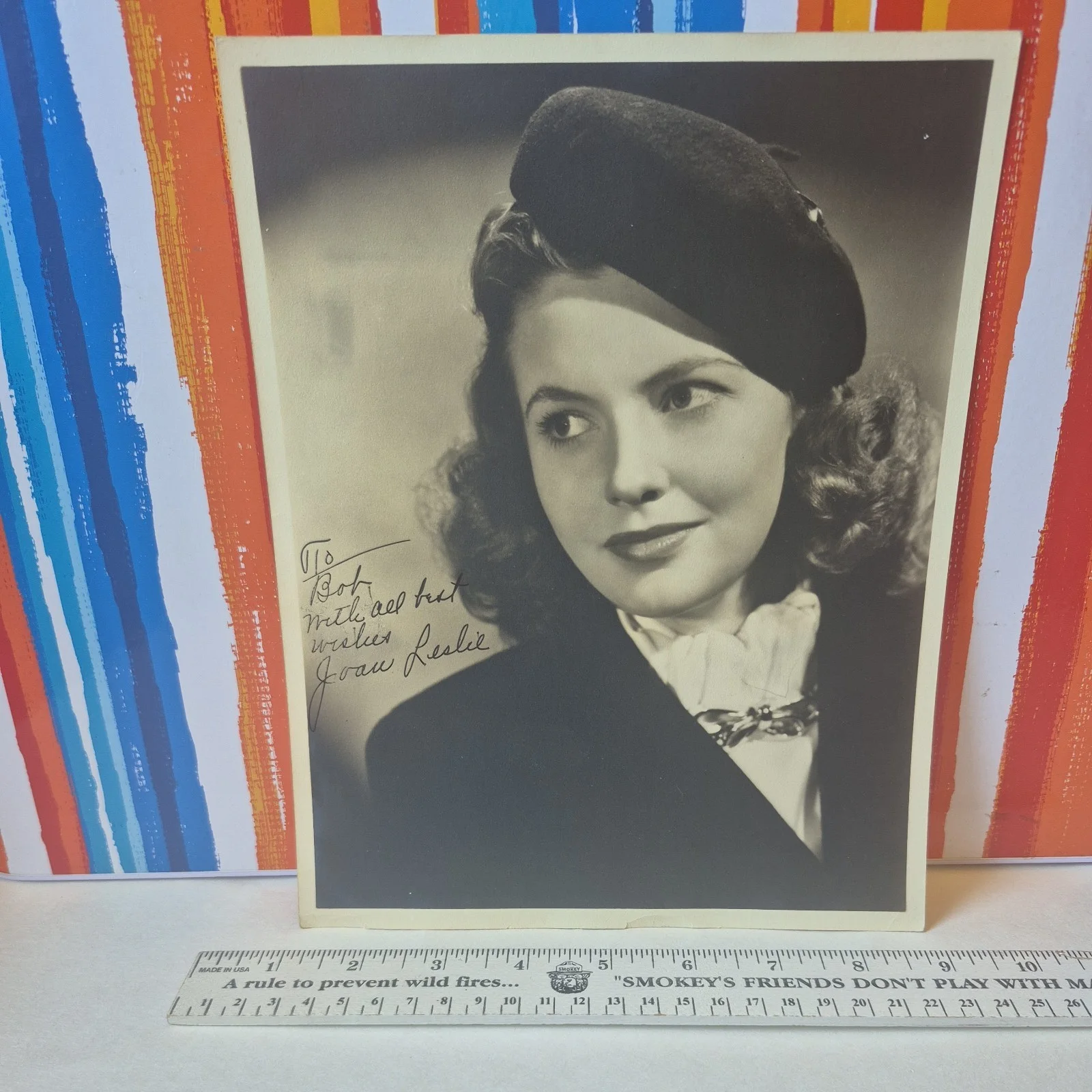 Joan Leslie — Vintage JOAN LESLIE Autographed 8X10 Photo Movie actress personalized Beautiful, изображение 3