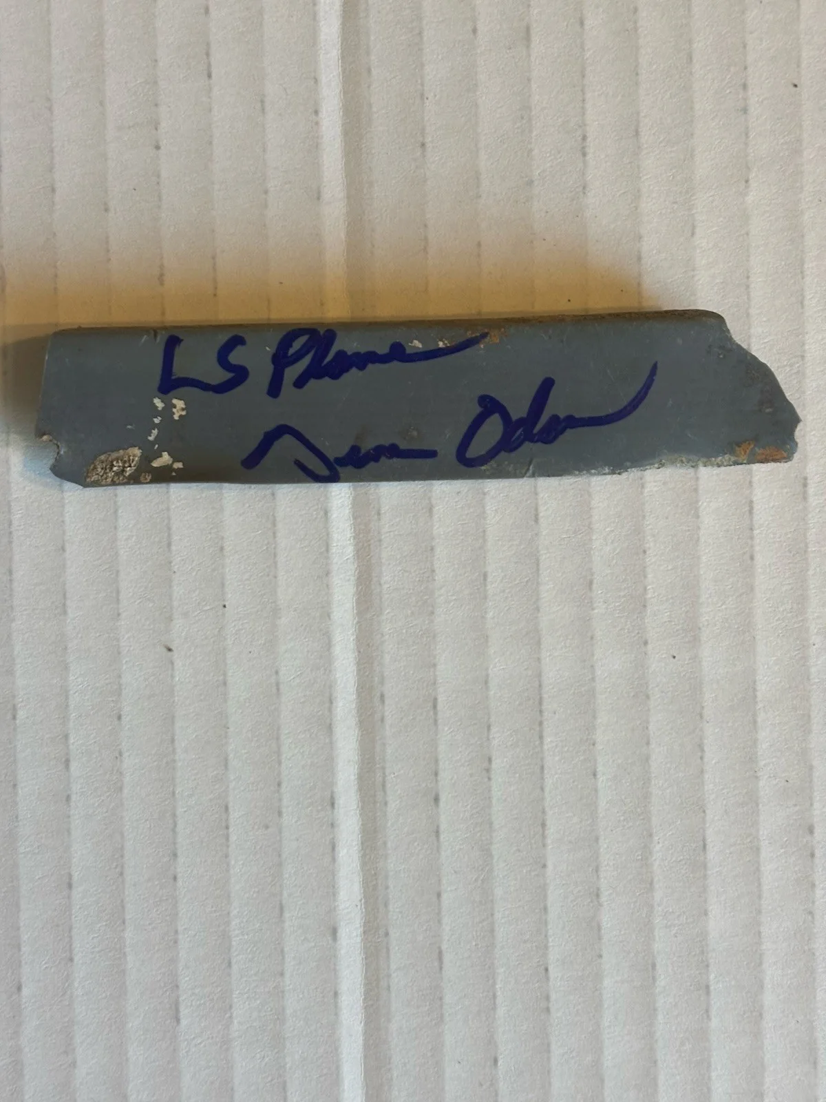 Lynyrd Skynyrd Signed Plane Crash Seat Molding 3.8”X.75” Gene Odom JSA, изображение 2
