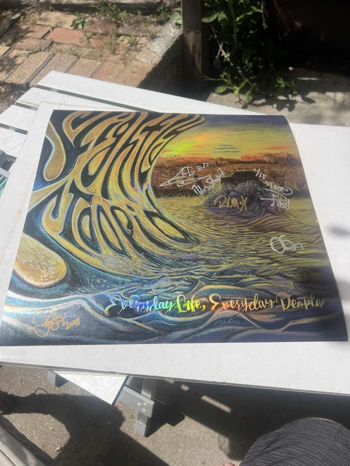 SLIGHTLY STOOPID SIGNED 15x15 Everyday Life, Everyday People Foil Art Print, image 2