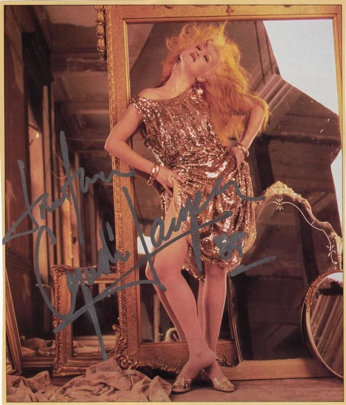 Cyndi Lauper — CYNDI LAUPER - MAGAZINE PHOTOGRAPH SIGNED 1984