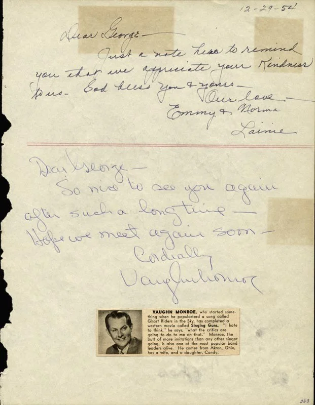 Charlton Heston, Norma, Emma Laine — CHARLTON HESTON - AUTOGRAPH NOTE SIGNED WITH CO-SIGNERS, image 2