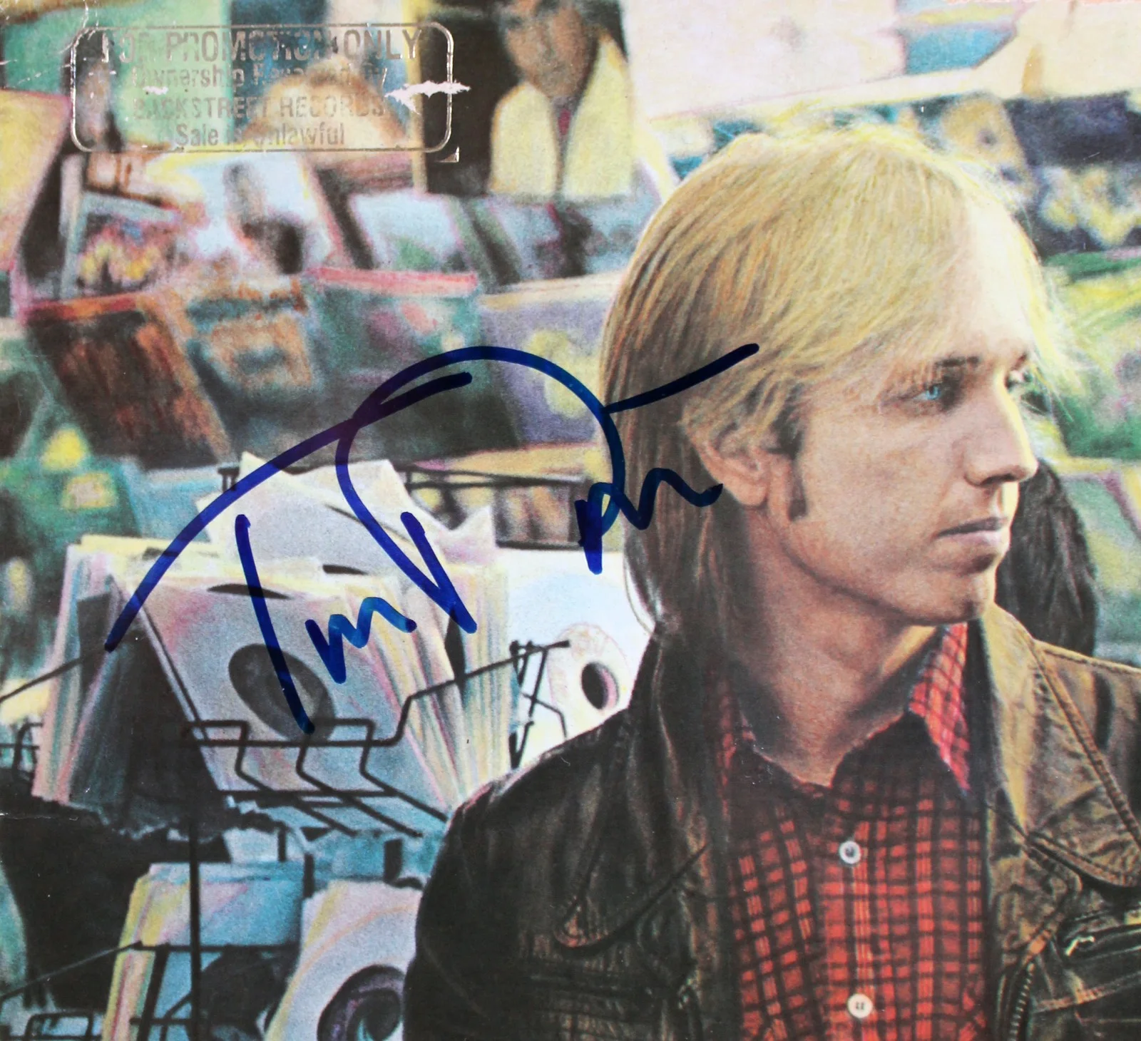 Tom Petty, Ron Blair, Mike Campbell, Benmont Tench — (4) Tom Petty and the Heartbreakers Signed Hard Promises Album Cover JSA LOA, image 3