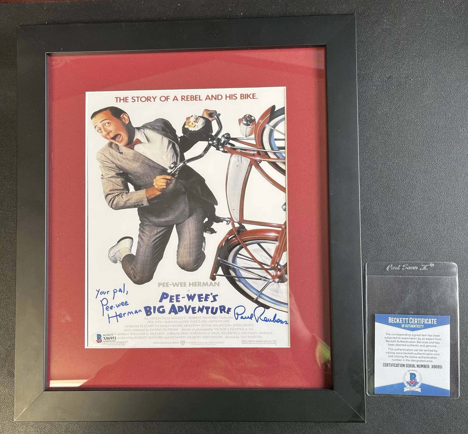 Paul Reubens — Paul Reubens Pee Wee Herman Signed Autograph 8x10 Beckett BAS, image 2