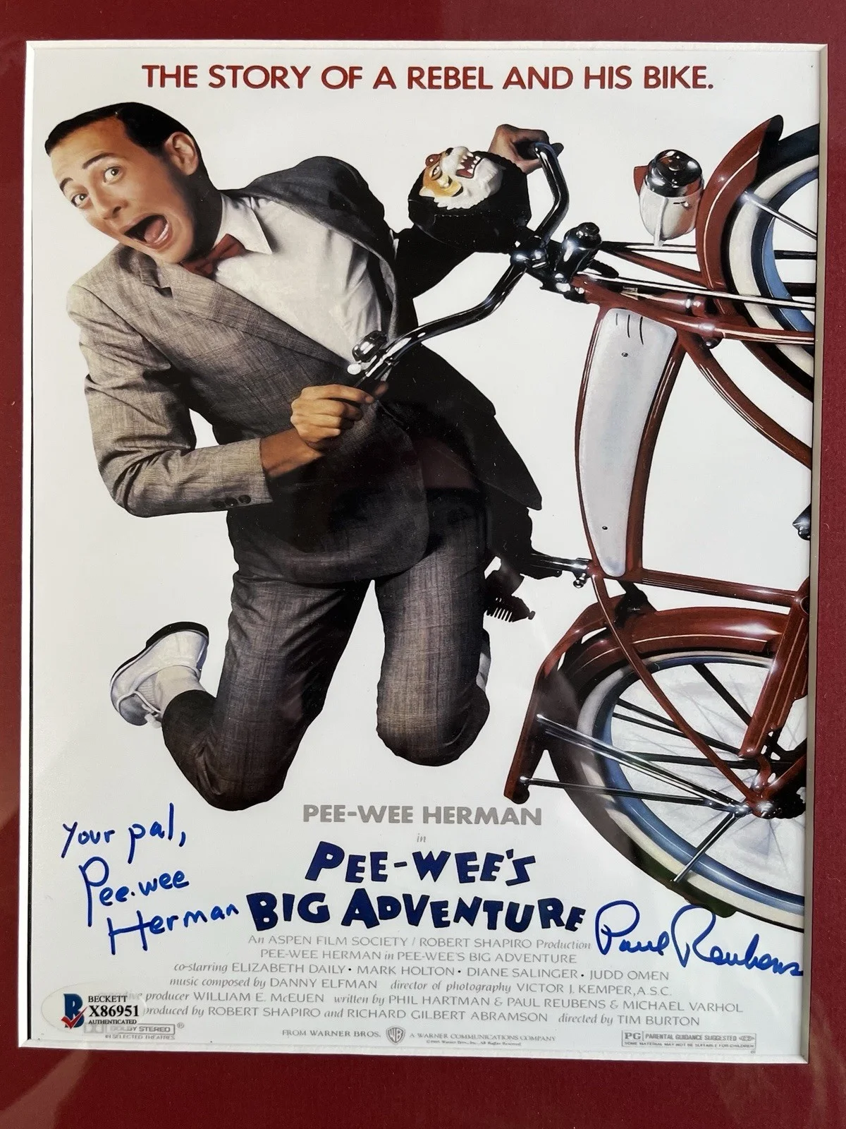 Paul Reubens — Paul Reubens Pee Wee Herman Signed Autograph 8x10 Beckett BAS, image 5