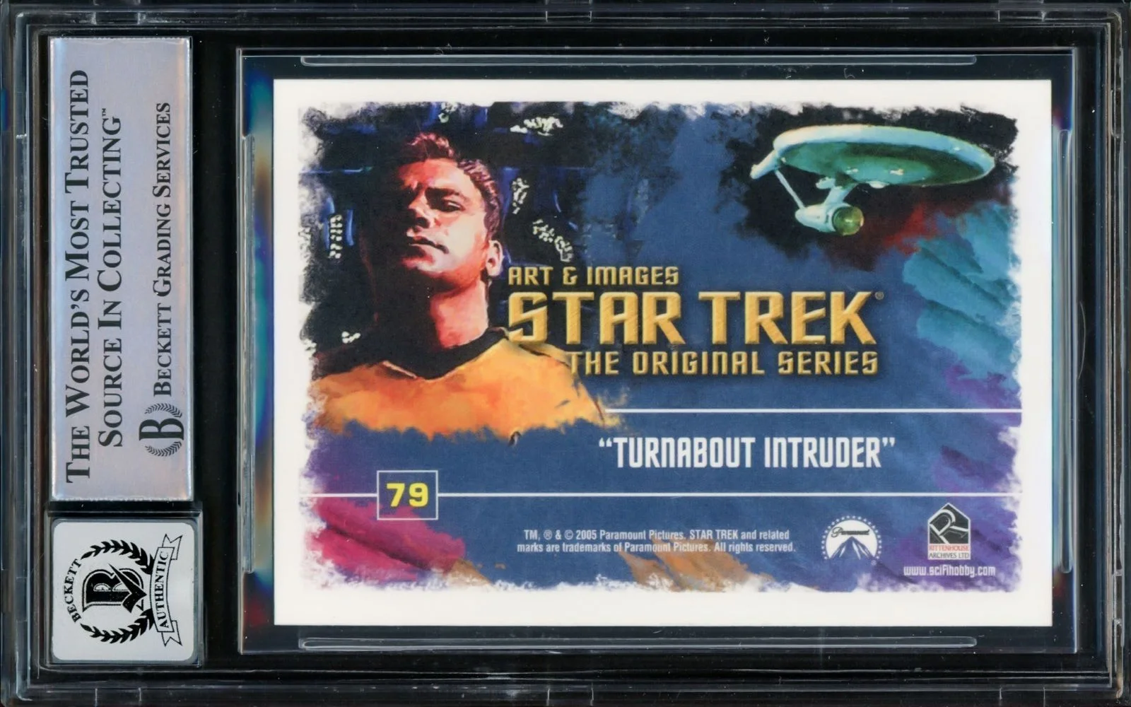 William Shatner — William Shatner Signed 2005 Rittenhouse Star Trek #79 Trading Card BAS Auto 10, изображение 2