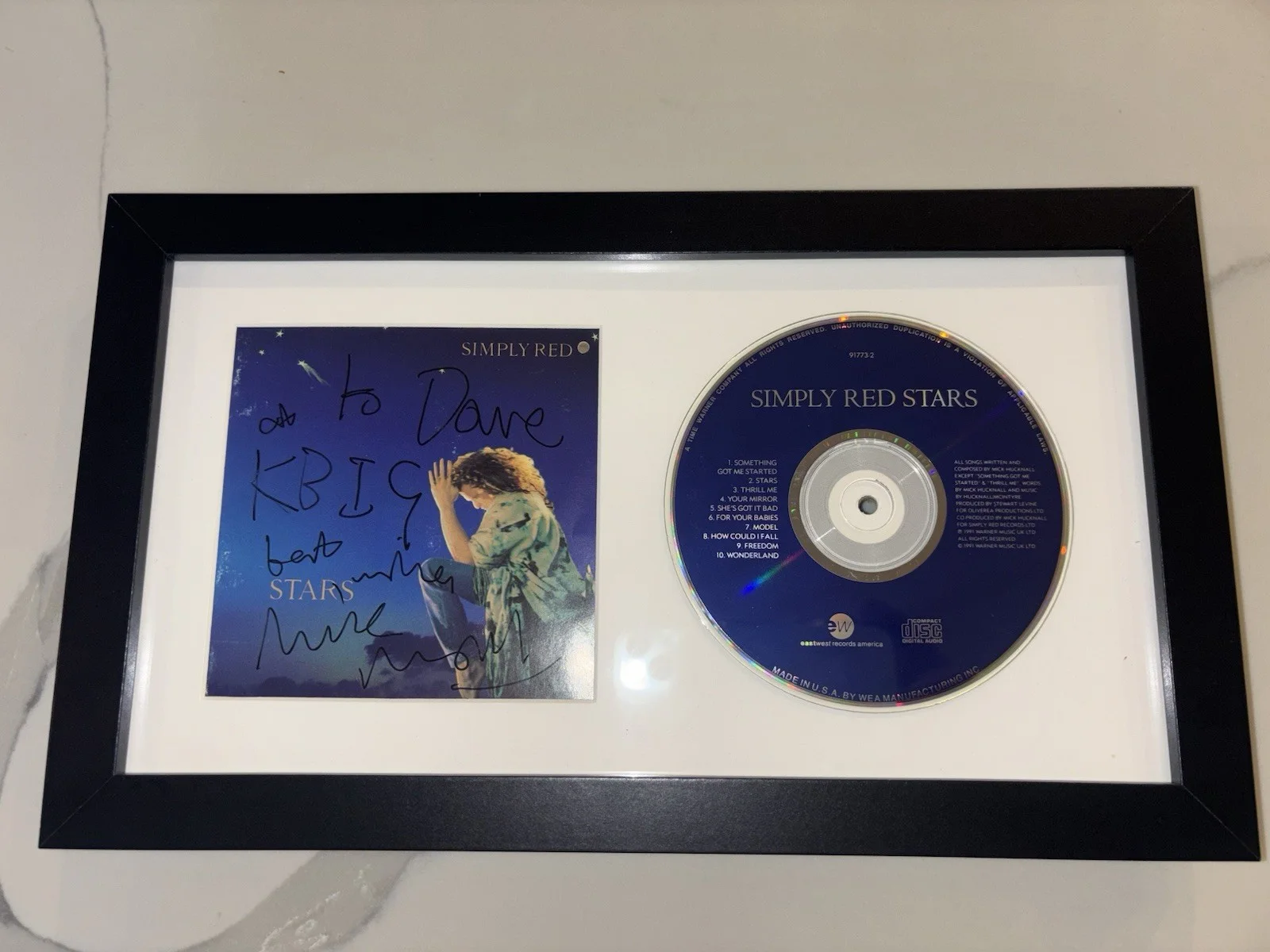 Simply Red, Mick Hucknell, Signed And Inscribed “Stars” CD Booklet/CD. Rare Find, image 2