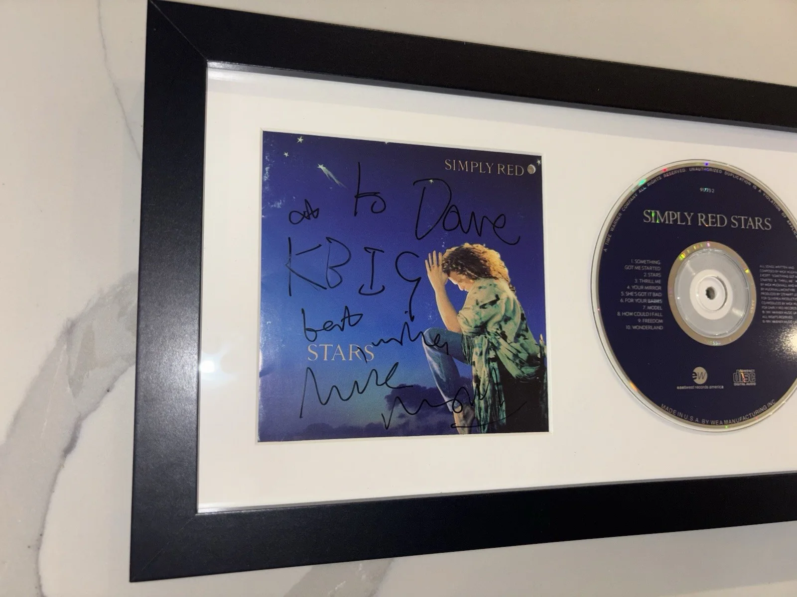 Simply Red, Mick Hucknell, Signed And Inscribed “Stars” CD Booklet/CD. Rare Find, image 3