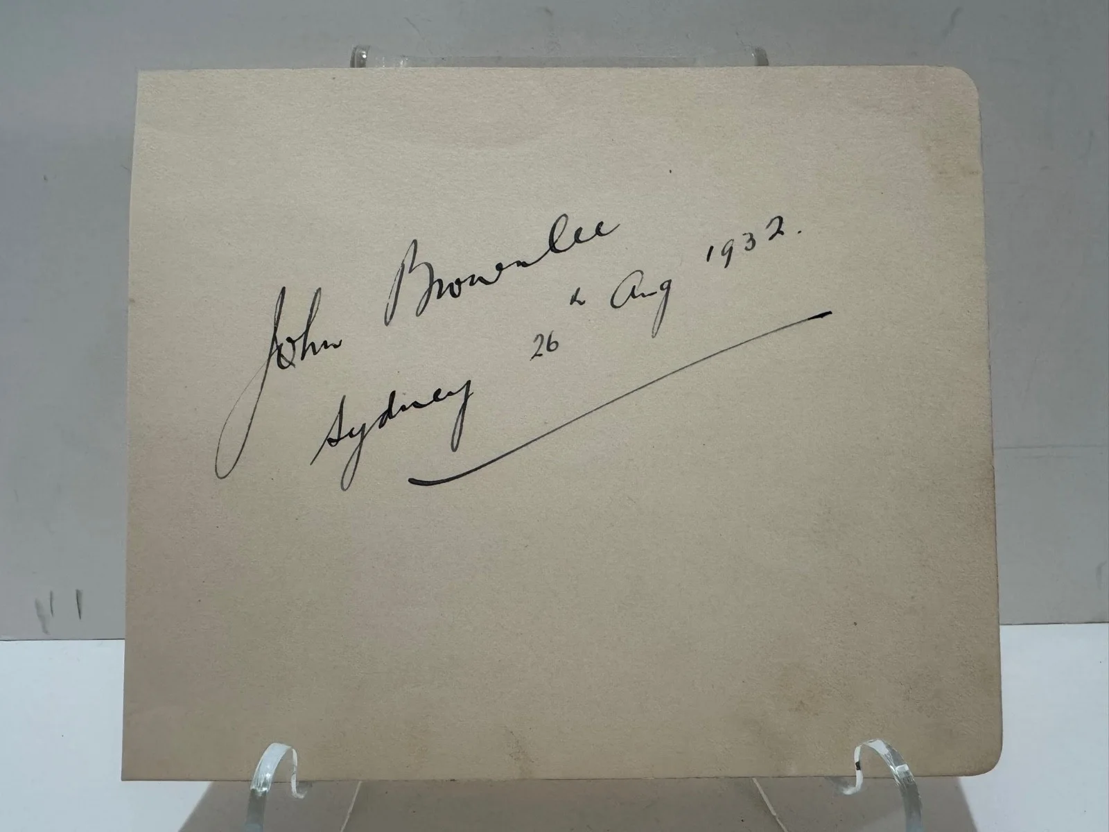 John Brownlee Signed Card with B Altman Envelope 1932 Opera Baritone, image 3