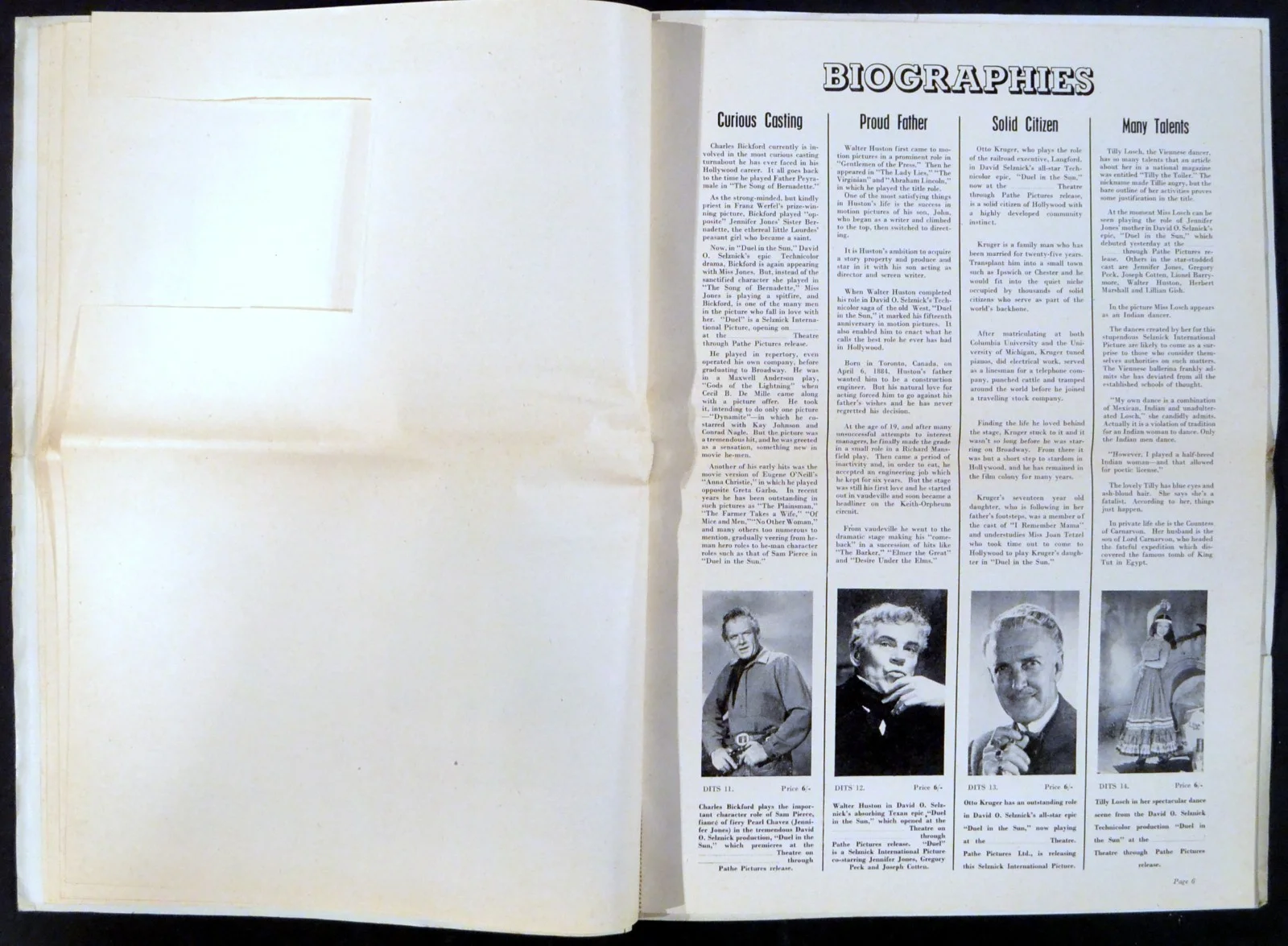 DUEL IN THE SUN 1946 Jennifer Jones, Gregory Peck Joseph Cotten UK PRESSBOOK, image 4