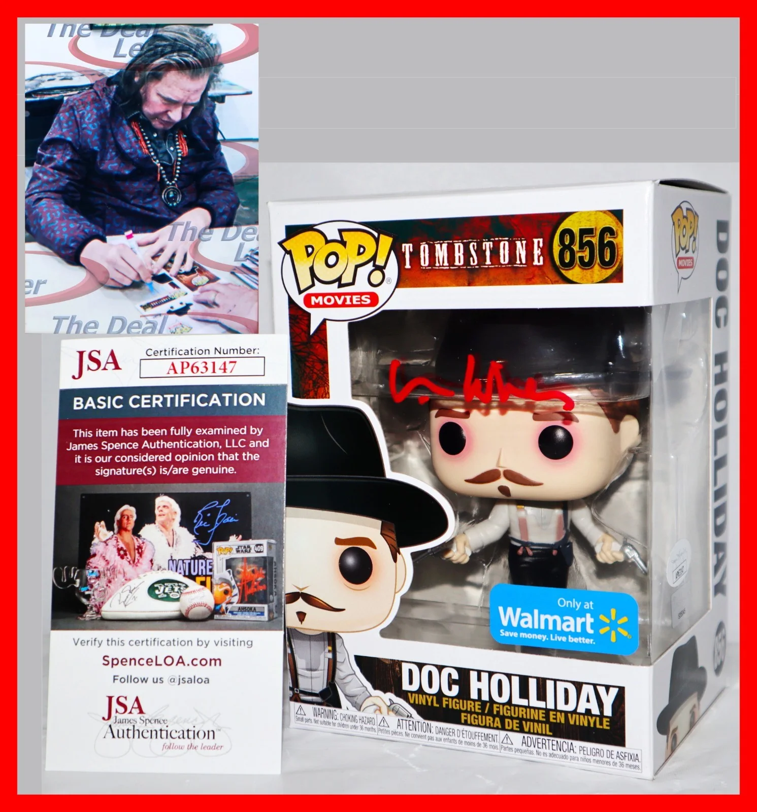 Val Kilmer — 🤠🐎🔥 Val Kilmer Signed Autographed Doc Holliday Tombstone Funko POP JSA PSA