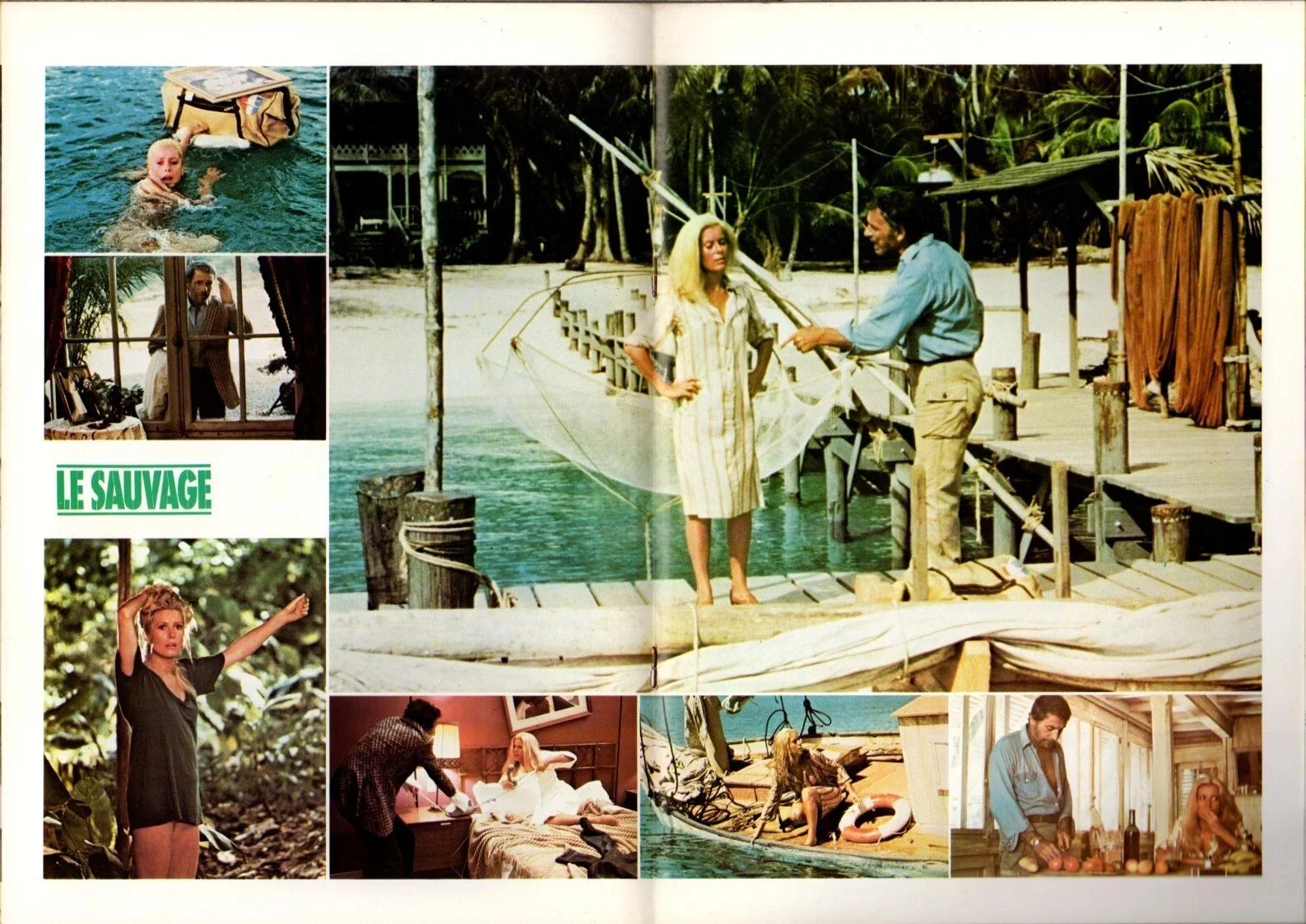 LE SAUVAGE Japanese Souvenir Program 1976, Yves Montand, Catherine Deneuve, изображение 2