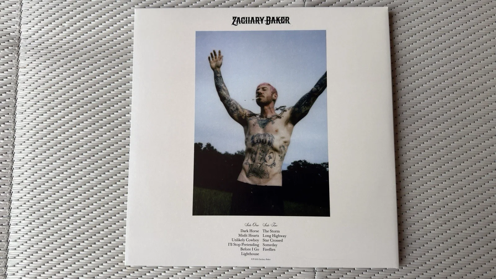 Zachary Baker ZV Avenged Sevenfold A7X Signed Autographed Vinyl Record Gold NEW!, image 3