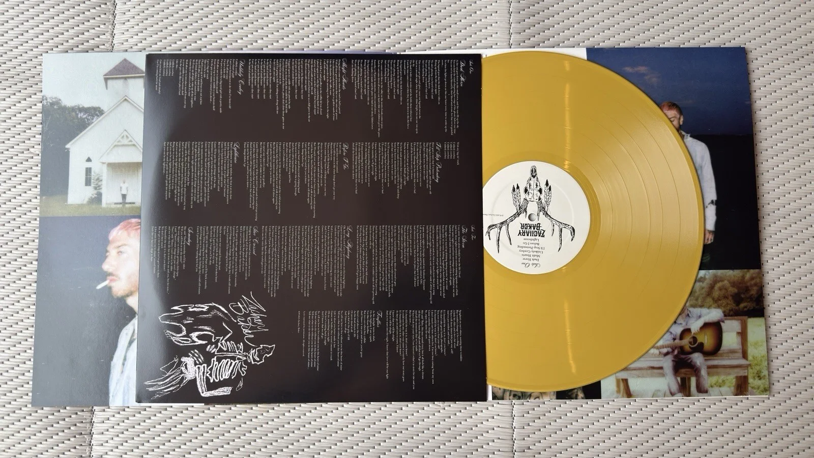 Zachary Baker ZV Avenged Sevenfold A7X Signed Autographed Vinyl Record Gold NEW!, image 5