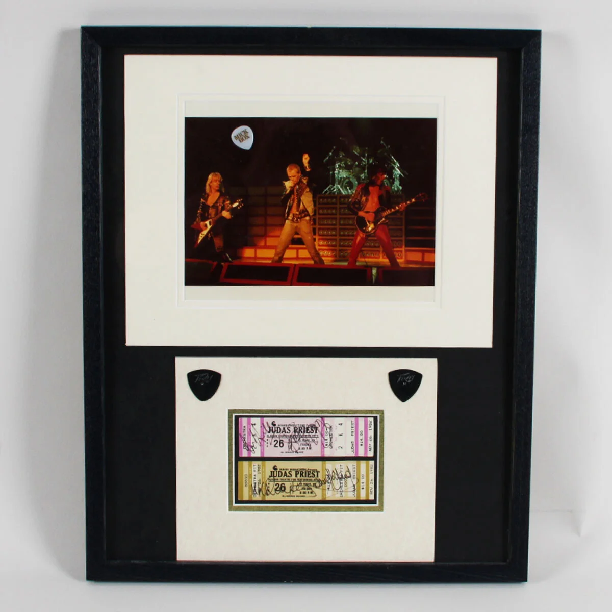 Judas Priest Band Signed Concert Ticket Display - COA JSA, image 3