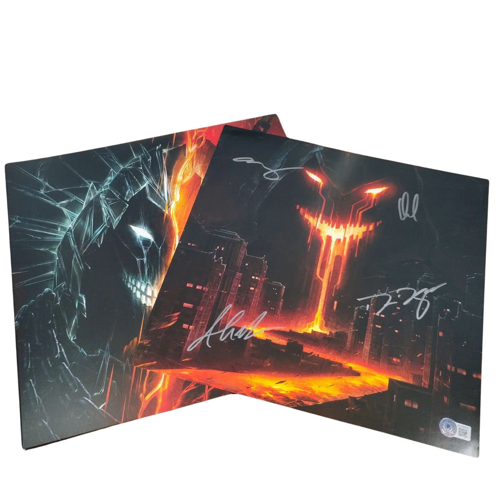 Disturbed Band Signed Divisive Album Flat + Vinyl LP Beckett BAS COA Rock Record, изображение 2