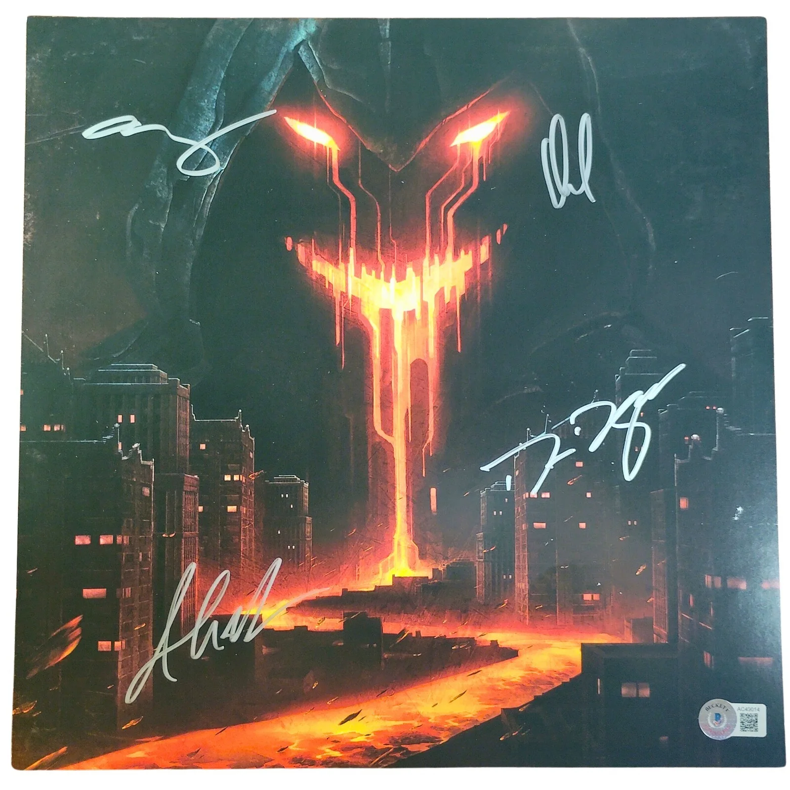 Disturbed Band Signed Divisive Album Flat + Vinyl LP Beckett BAS COA Rock Record, изображение 4