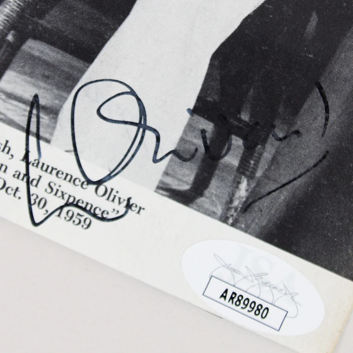 Laurence Olivier Signed Photo The Moon and Sixpence - COA JSA, image 2