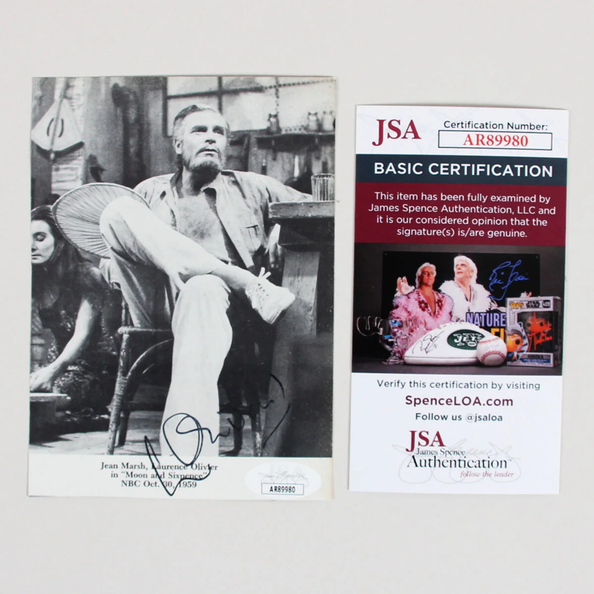 Laurence Olivier Signed Photo The Moon and Sixpence - COA JSA, image 5