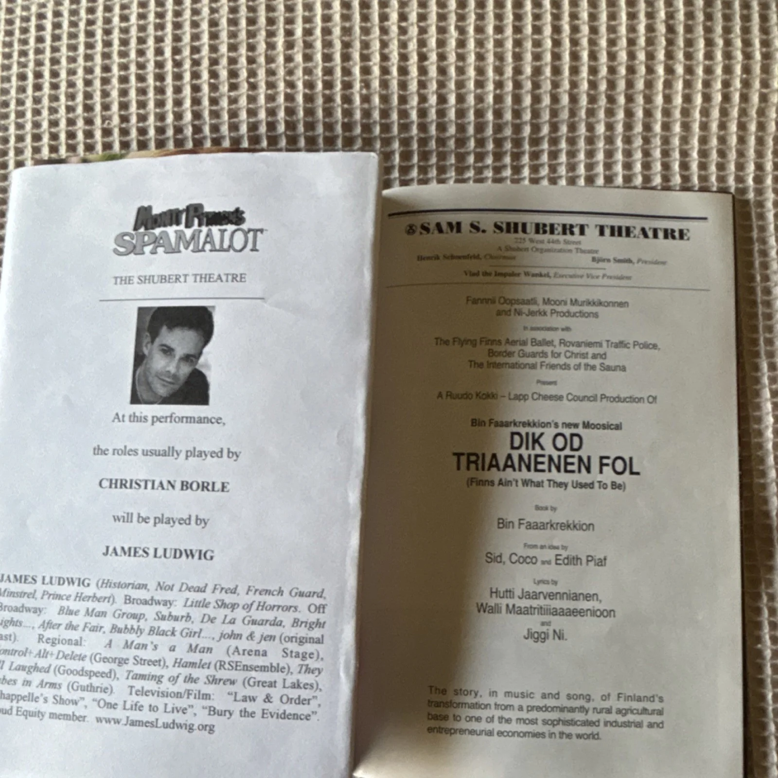 Monty Python's Spamalot Signed Playbill Autographed Theater, image 2
