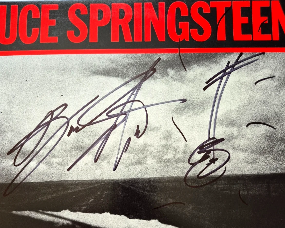 BRUCE SPRINGSTEEN SIGNED AUTOGRAPHED NEBRASKA ALBUM W/ GUITAR SKETCH PSA LOA, image 3