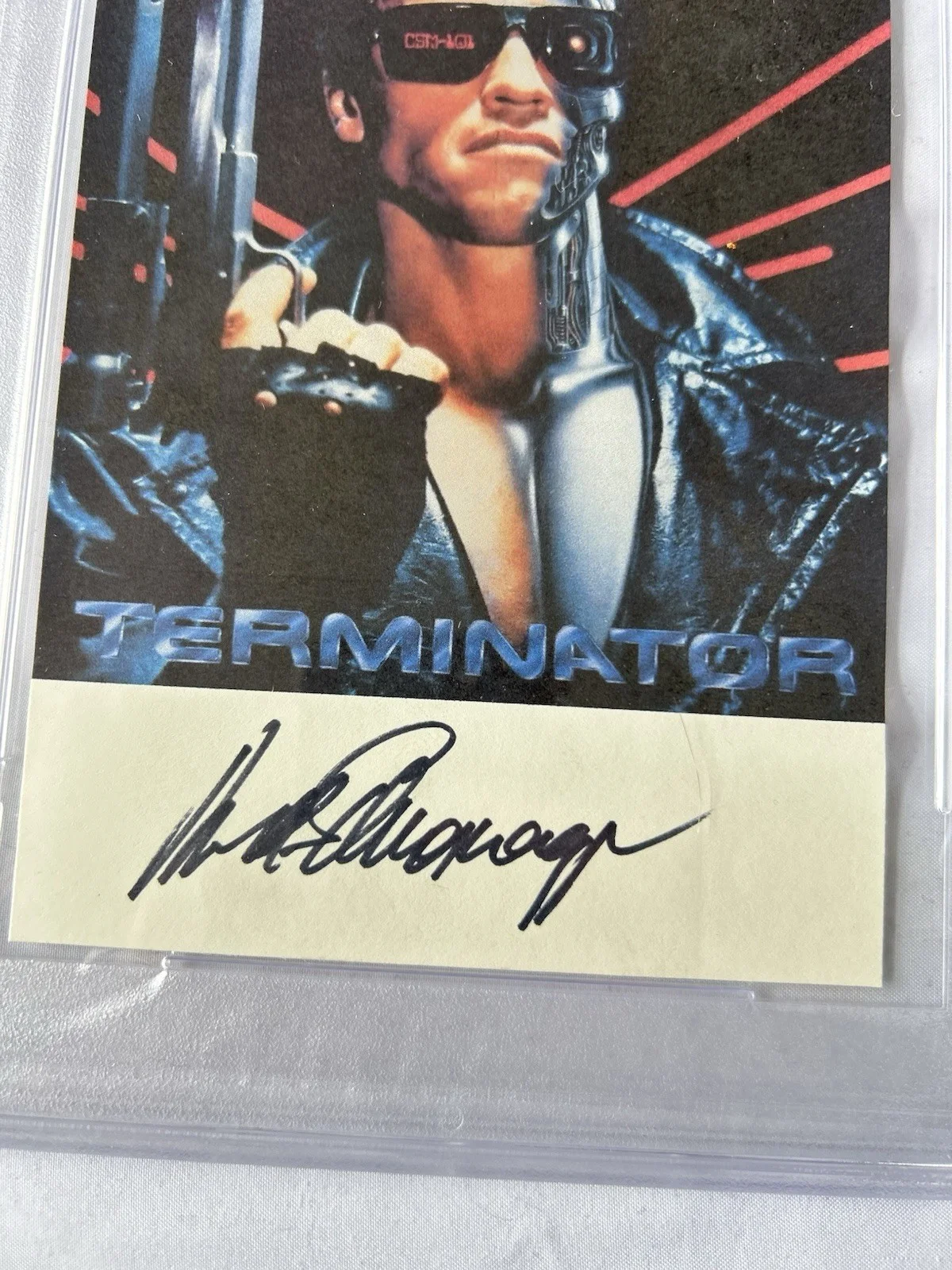 Arnold Schwarzenegger — Arnold Schwarzenegger Signed 5x7 Photo Print Terminator Mini Poster PSA/DNA, image 2