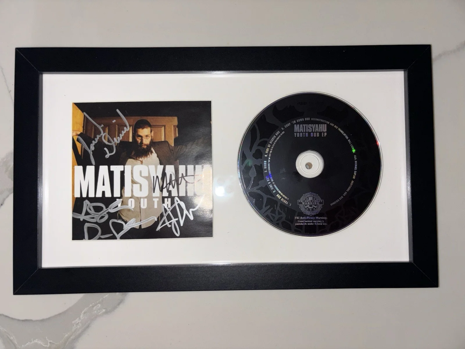 Matisyahu Youth Signed x 4 Framed CD Booklet/CD - Jonah David, Jimmy Douglas…, image 2