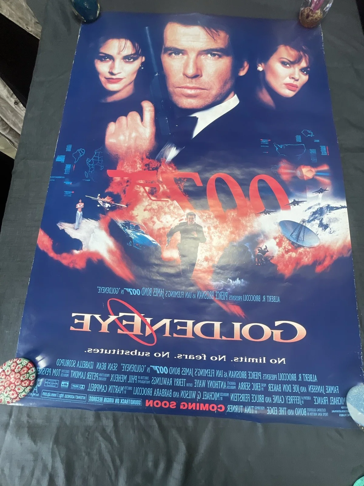 James Bond Goldeneye Original Db Sided One Sheet Poster Very Rare 40x27, image 4