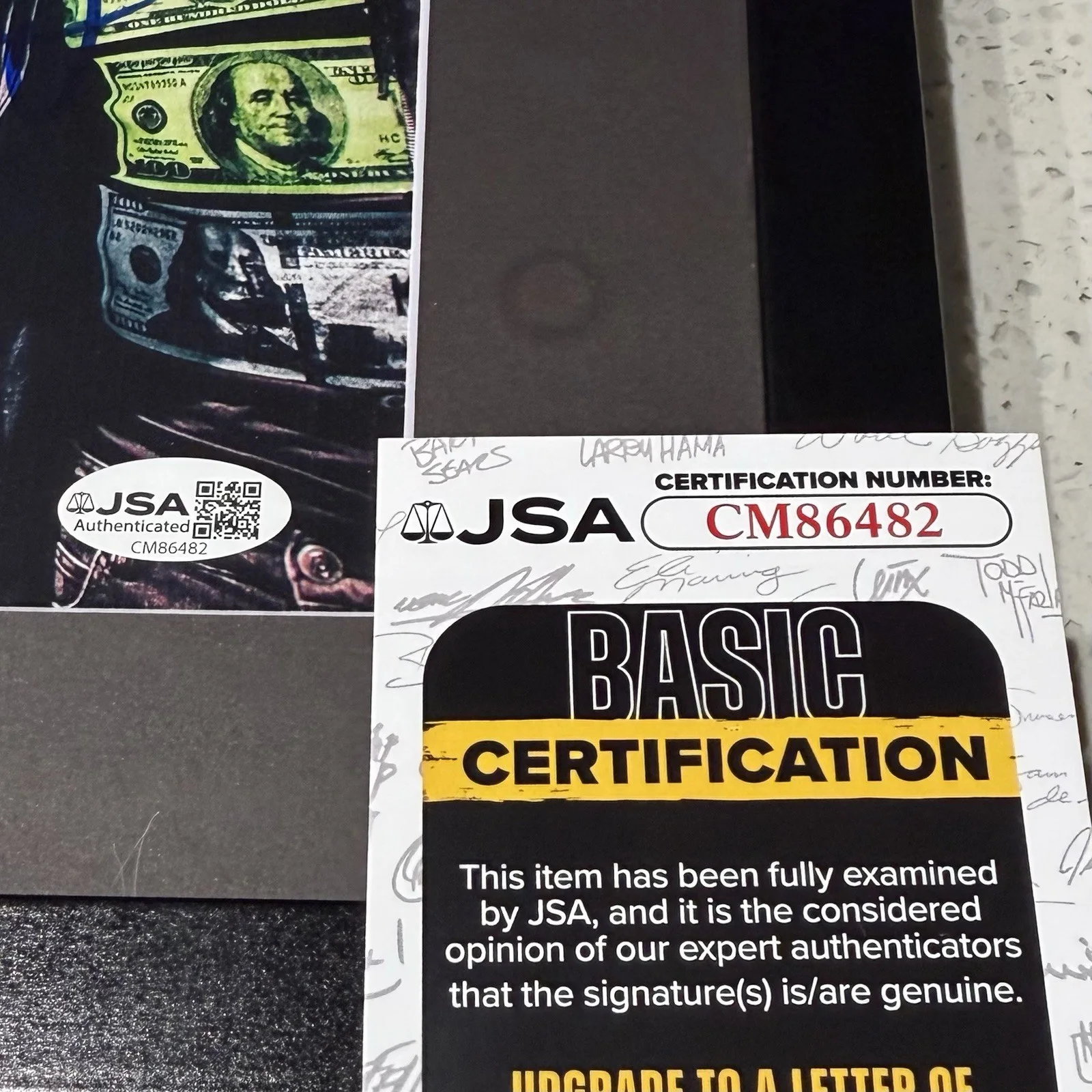 SOB x RBE FULL GROUP SIGNED PHOTO (LUL G, SLIMMY B, YHUNG TO) AUTOGRAPH JSA COA, изображение 5