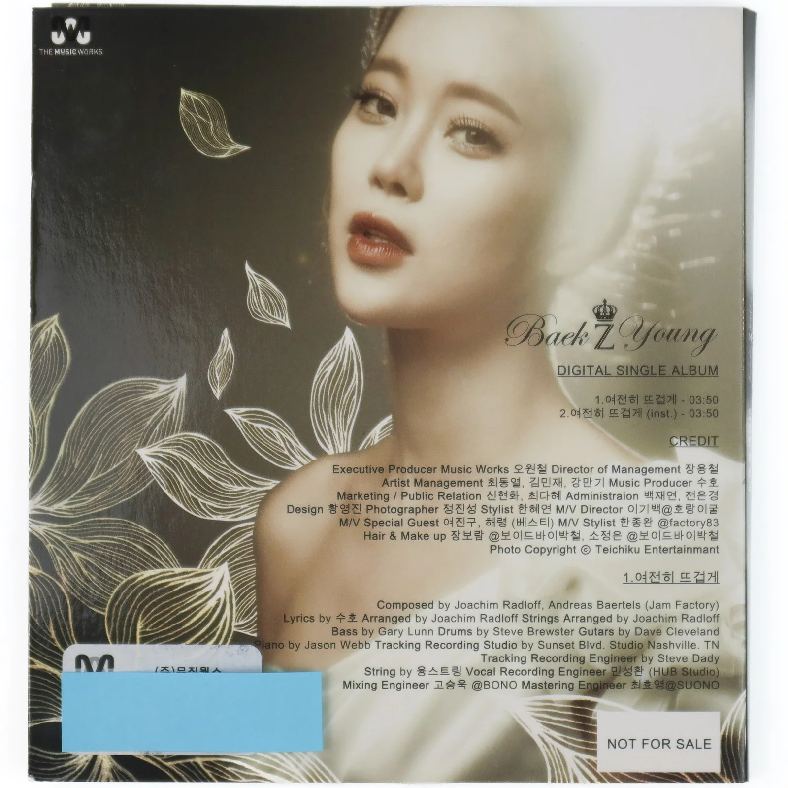 Baek Ji Young - Still In Love Single Album Signed Promo CD Baek Z Young 2014, image 2