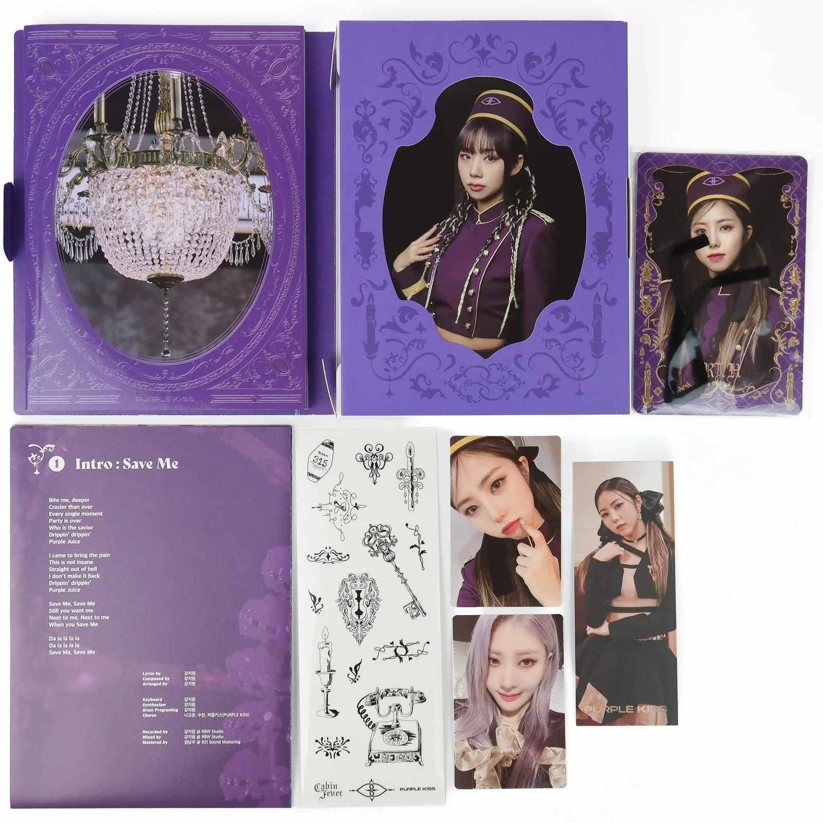 Purple Kiss - Cabin Fever [Purple Ver.] 5th Mini Album Signed Promo CD 2023, изображение 2