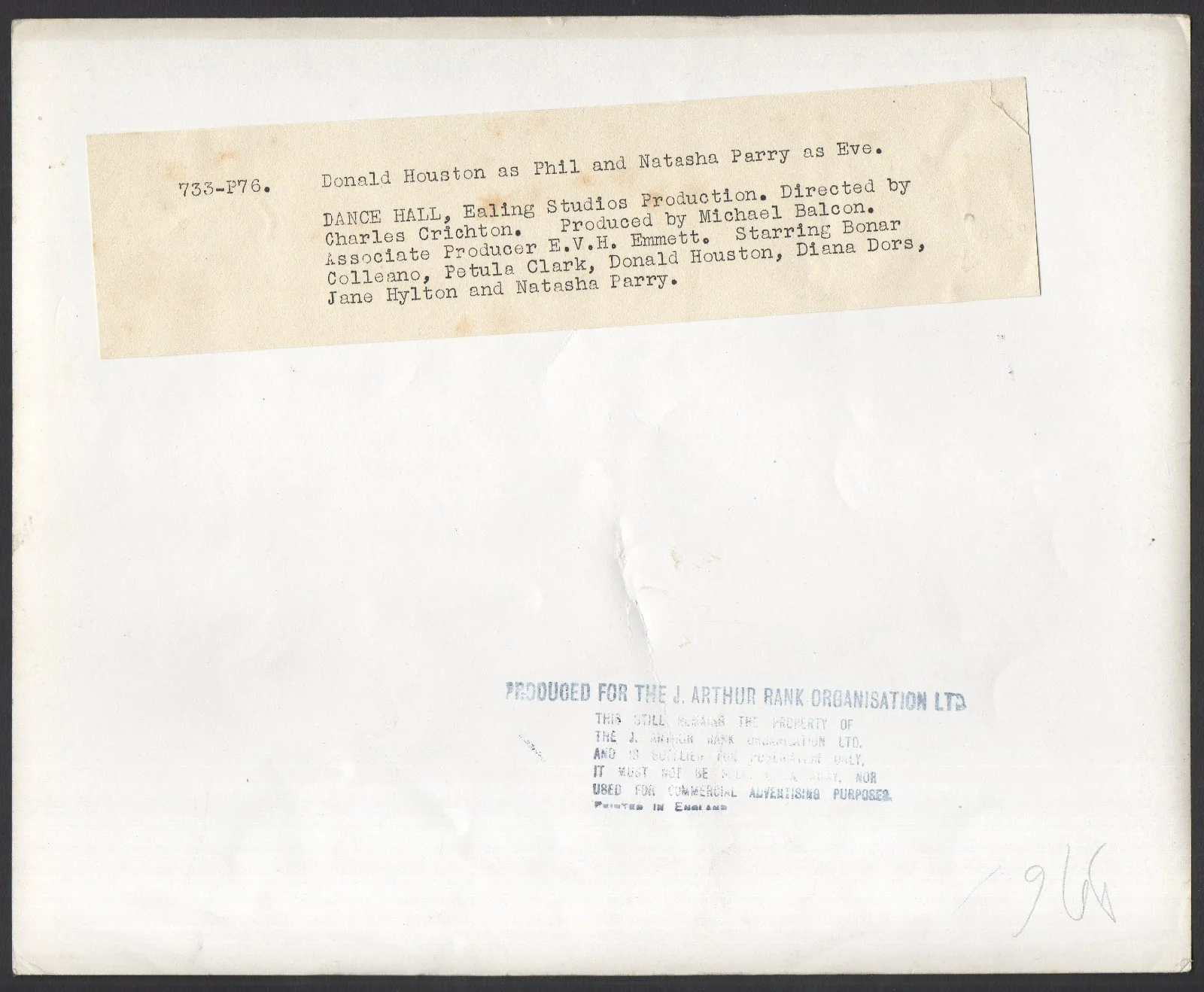 DANCE HALL 1950 Donald Houston, Natasha Parry 10x8 EALING STILL #P76, изображение 2