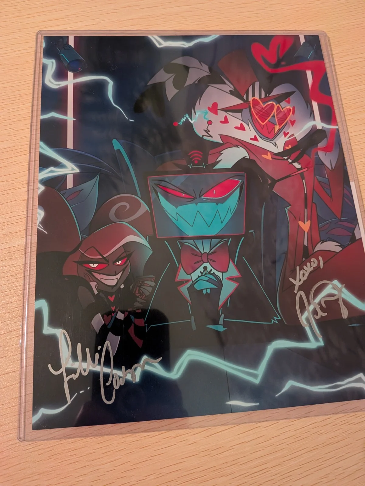 LILLI COOPER, JOEL PEREZ — The Vees Velvet & Valentino - Hazbin Hotel 8x10 Signed JSA Certified Autograph, изображение 2