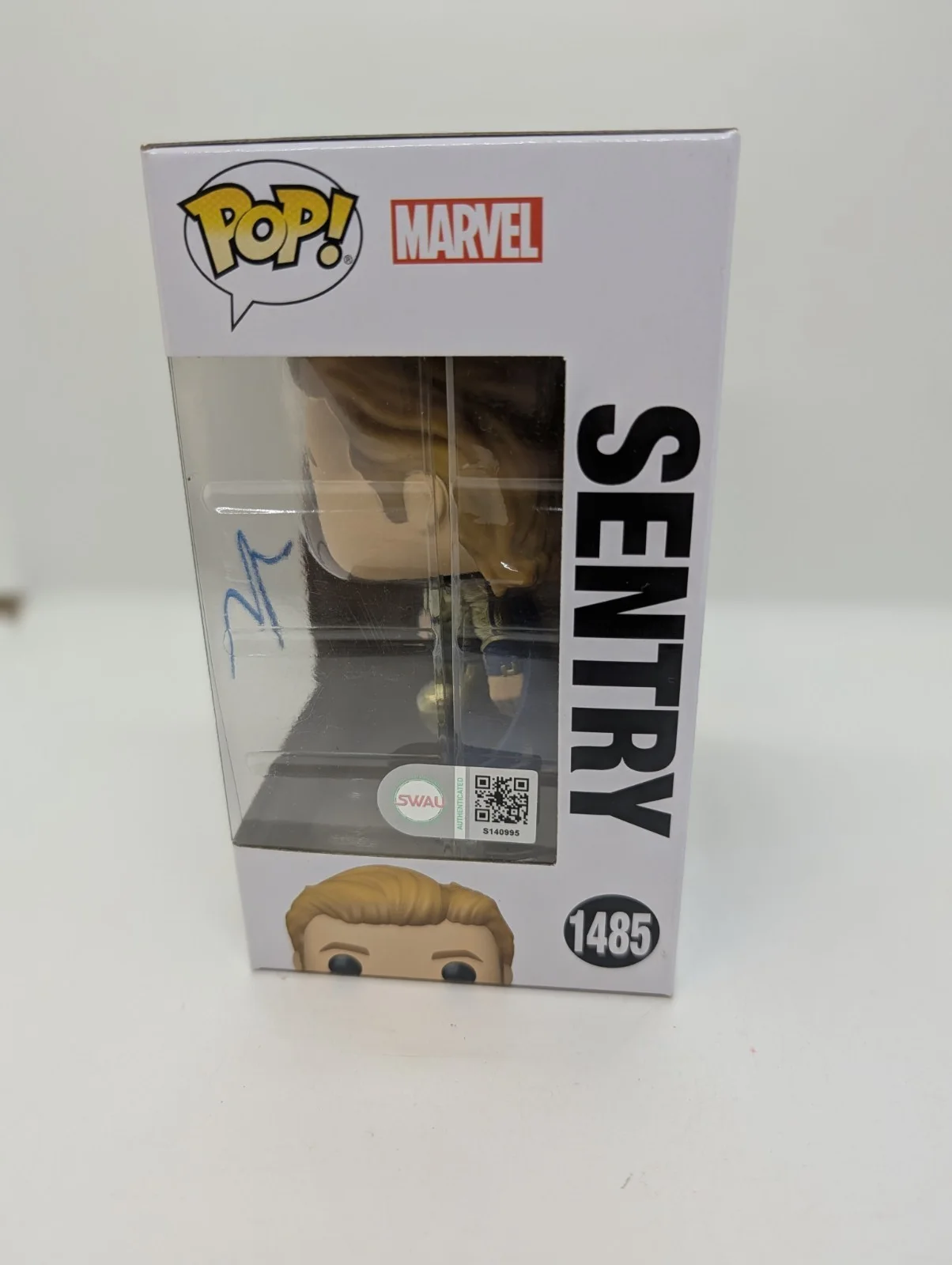 louis pullman — Lewis Pullman Signed Marvel Thunderbolts Sentry Funko Pop #1485 SWAU #3, image 2