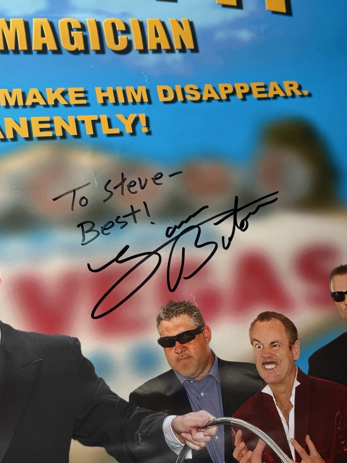 Lance Burton Signed Movie Poster LG367, изображение 2